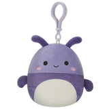 Squishmallow Axel the Purple Beetle 3.5" Clip Stuffed Plush by Jazwares