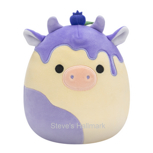 Squishmallow Hybrid Sweets Squad Benito the Blueberry Cheesecake Cow 5" Stuffed Plush by Kelly Toy Jazwares