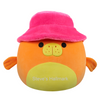 Squishmallow Neon Sealife Squad Barkev the Orange Manatee with Bucket Hat 5" Stuffed Plush by Kelly Toy Jazwares