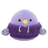 Squishmallow Anoushka the Purple Tonal Parakeet with Purple Woolly Hoodie 8" Stuffed Plush by Jazwares