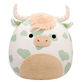 Squishmallow Celestino the Sage Green Spotted Highland Cow with Fuzzy Belly 5" Stuffed Plush by Jazwares