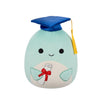 Squishmallow Perry Teal Dolphin with Graduation Cap Holding Diploma 8" Stuffed Plush by Jazwares