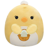 Easter Squishmallow Aimee the Yellow Chick Holding Basket 5" Stuffed Plush by Jazwares