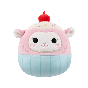 Easter Squishmallow Lala the Pink Lamb Cupcake with Blue Wrapper 12" Stuffed Plush by Jazwares