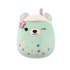 Easter Squishmallow Mae the Winking Mint Bear Boba with Flower Pin 5" Stuffed Plush by Jazwares