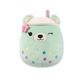 Easter Squishmallow Mae the Winking Mint Bear Boba with Flower Pin 5" Stuffed Plush by Jazwares