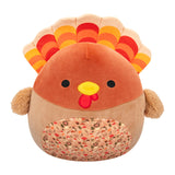 Harvest Squishmallow Gobrianna the Brown Turkey with Fall Patterned Belly 8" Stuffed Plush by Jazwares