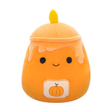 Harvest Squishmallow Misha the Pumpkin Candle with Flame 8" Stuffed Plush by Jazwares