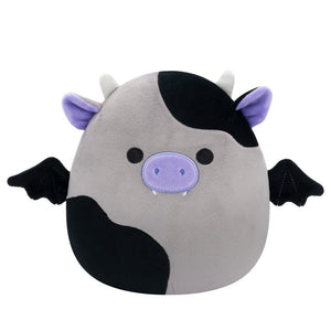 Halloween Squishmallow Bridgette the Grey and Black Cow Bat 5" Stuffed Plush by Jazwares