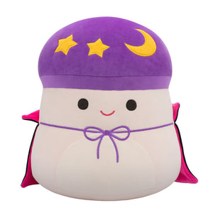 Halloween Squishmallow Carina the Purple and Cream Mushroom with Dracula Cape and Fangs 5" Stuffed Plush by Jazwares