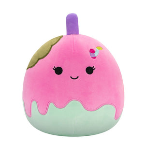 Halloween Squishmallow Mondi the Pink Monster Candy Apple with Worm 8" Stuffed Plush by Jazwares