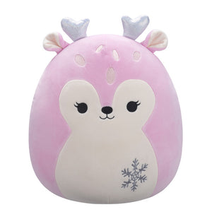 Christmas Squishmallow Falala the Pink Fawn with Snowflake Embroidery 8" Stuffed Plush by Jazwares