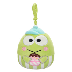 Sanrio Foodtruck Treats Squishmallow Keroppi Holding Cupcake 3.5" Clip Stuffed Plush by Jazwares