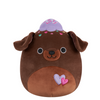 Squishmallow Rico the Brownie Chocolate Lab with Purple Ice Cream and Hearts 8" Stuffed Plush by Jazwares