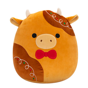 Christmas Squishmallow Jericho the Gingerbread Cow 5" Stuffed Plush by Jazwares