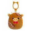 Christmas Squishmallow Jericho the Gingerbread Cow 3.5" Clip Stuffed Plush by Jazwares