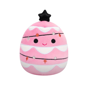 Christmas Squishmallow Carriganthe Pink Christmas Tree with Black Star 8" Stuffed Plush by Jazwares