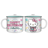 Sanrio Hello Kitty Happy Birthday Glitter 20 Oz. Ceramic Camper Mug