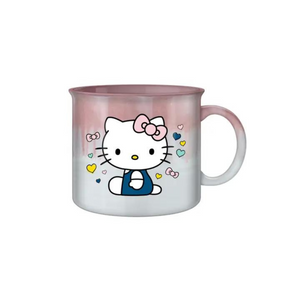 Sanrio Hello Kitty Pink Gradient Glaze 20 Oz. Ceramic Camper Mug