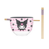 Sanrio Kuromi Smiling Face 20 oz. Ceramic Ramen Bowl