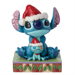 Jim Shore Disney Santa Stitch with Scrump Figurine