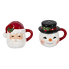 Santa & Snowman Mugs Salt & Pepper Shakers Set of 2