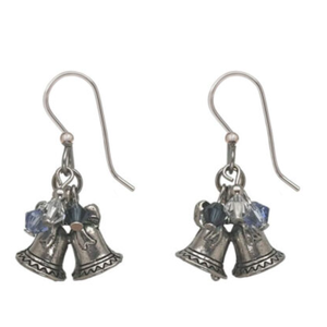 Silver Forest Earrings Traditional Silver Bells with Beads