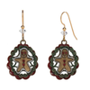 Silver Forest Earrings Gingerbread Man with Filigree