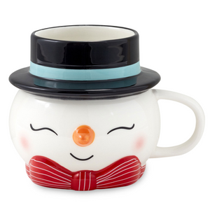 Smiling Snowman Holiday Sculpted Mug, 20.5 oz.