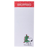 Snoopy Holding Tree Holiday Magnetic Notepad Shopping List