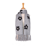 Soft Daisy Scarf (Gray)