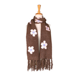 Soft Daisy Scarf (Brown)