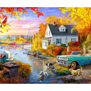 Springbok Lakeside Fall Retreat 1000-Piece Puzzle