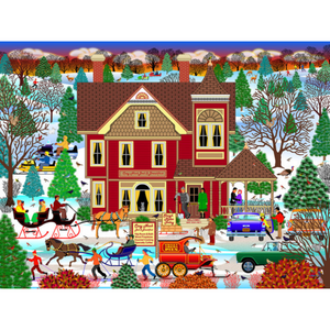 Springbok Winter Bed and Breakfast 500-Piece Christmas Puzzle