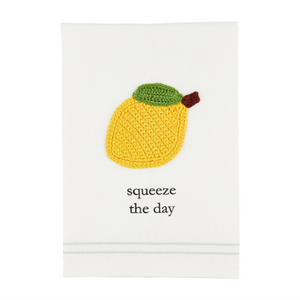 Squeeze the Day Lemon Crochet Tea Towel