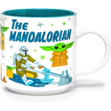 Star Wars The Mandalorian and Grogu 13 Oz. Illustrated Ceramic Mug