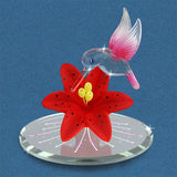 Glass Baron Hummingbird with Red Lily