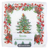 Holiday Evergreen Tree Spode Pine Cone Christmas Paper Beverage Napkins 20 Count 3-Ply Quality