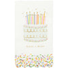 Sprinkle Birthday Cake Die-Cut Scallop Edge Paper Guest Dinner Napkins with Gold Foil Accents 16 Count 3-Ply Quality