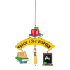 4" Teacher Teach Love Inspire Ornament