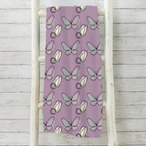 Tranquil Lavender Butterfly Single Layer Fleece Blanket 50" x 60"