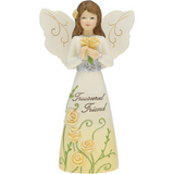 Treasured Friend 5" Angel Figurine Holding Roses