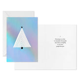 Hallmark Geometric Tree on Silver Foil Boxed Christmas Cards, Pack of 16