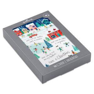 Hallmark Smiles on Sidewalks and Candles in Windows Boxed Christmas Cards, Pack of 16