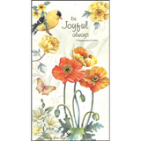 Two-Year Pocket Planner Calendar Gold Finch and Poppies Be Joyful Always