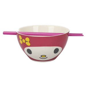 My Melody 20 Oz. Ceramic Ramen Bowl with Chopsticks