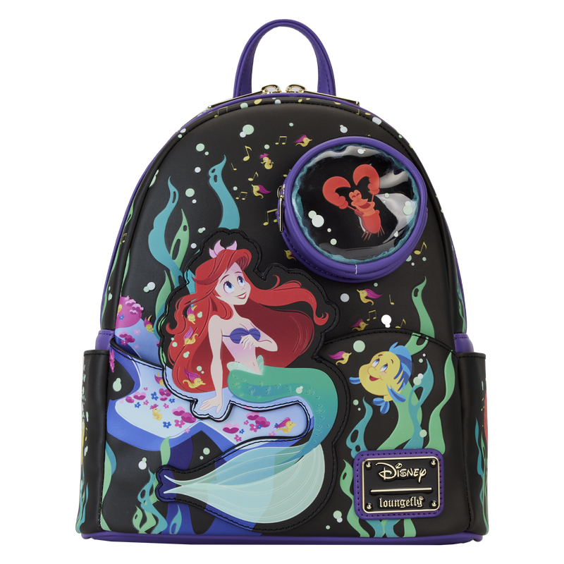 Disney loungefly little mermaid backpack with heart logo newest