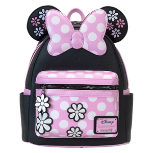 Loungefly Minnie Mouse Floral Rock The Dots Mini Backpack