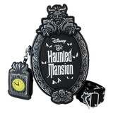 Loungefly The Haunted Mansion Plaque Glow Crossbody Bag With Coin Bag