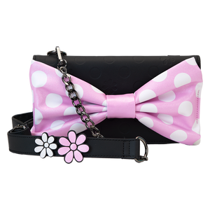 Loungefly Minnie Mouse Floral Rock The Dots Clutch Crossbody Bag